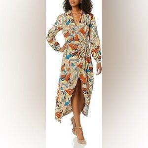 TEREA Women's Raina Draped Crossover Maxi Dress Sz XL